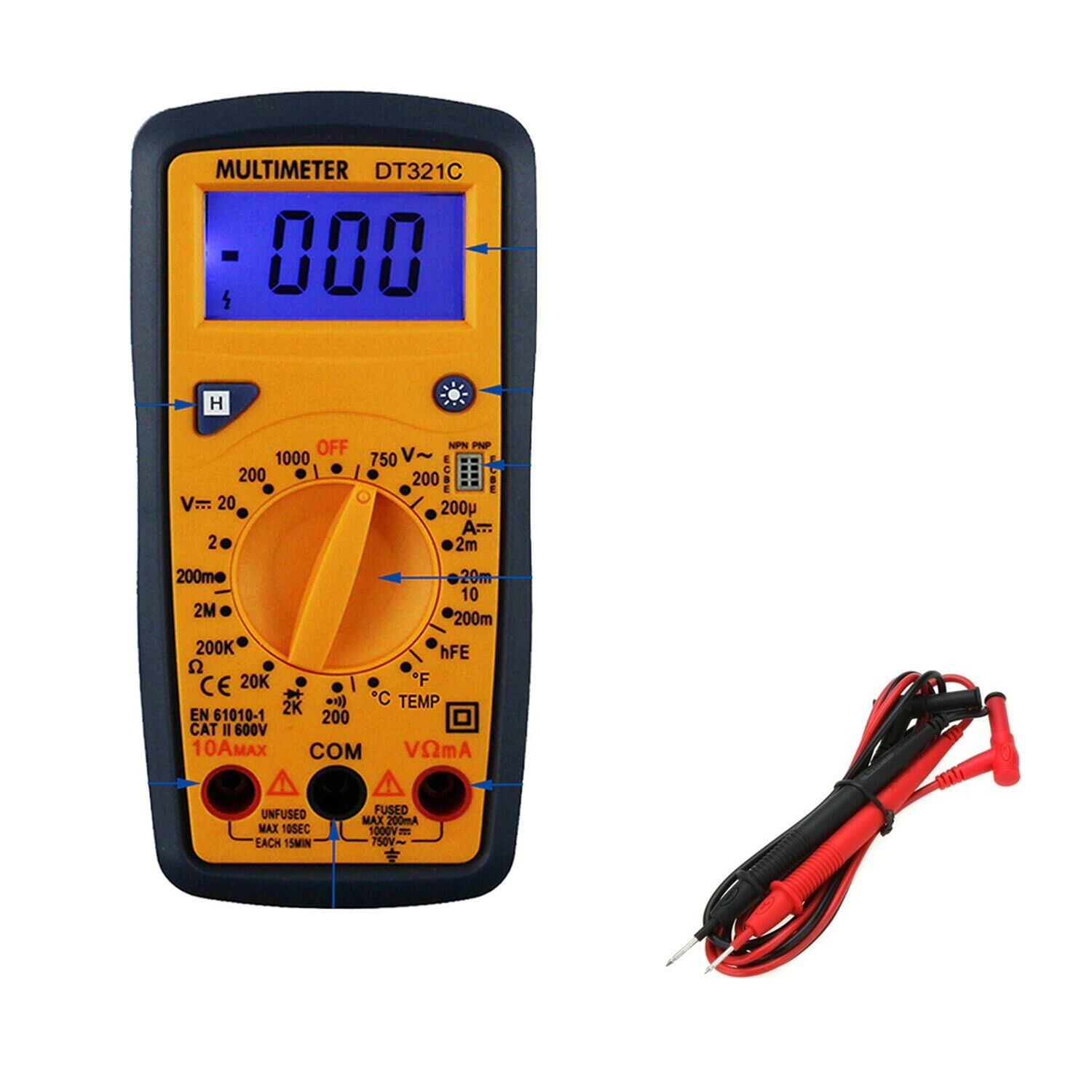 ÖLÇÜ ALETİ DİJİTAL AVOMETRE BUZZER DT-321C