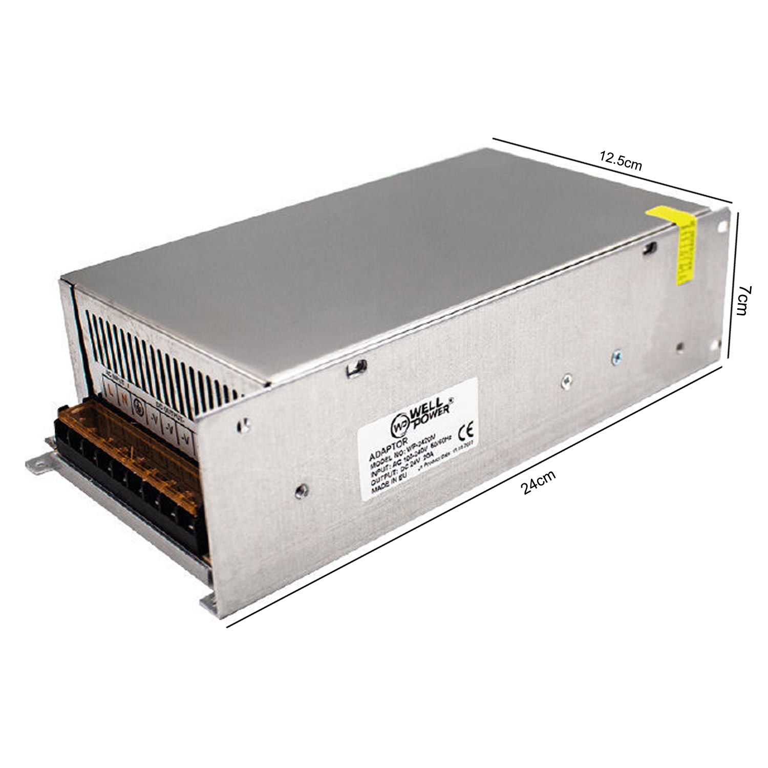 ADAPTÖR 24V 20A METAL KASA PRO WELLPOWER WP-2420M