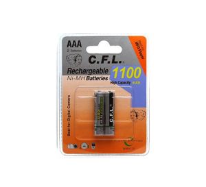 ŞARJLI PİL AAA İNCE KALEM 1100MAH (2 ADET) Mİ-MH CFL