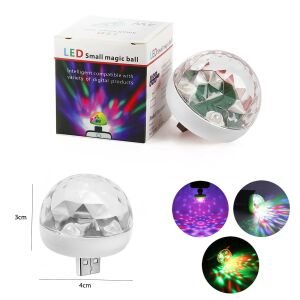DİSKO LAMBA MİNİ USBLİ LED RGB 5V 4W