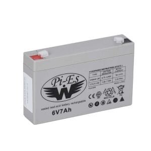 AKÜ 6V 7A YATIK (15X9.3X3.4CM) BEYAZ UPS WPİES