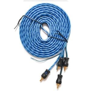 ANFİ KABLOSU 2RCA 2RCA ŞASELİ 5MT MAVİ BEN AUDIO FX-5B