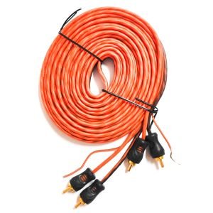 ANFİ KABLOSU 2RCA 2RCA ŞASELİ 5MT TURUNCU BEN AUDIO FX-5B