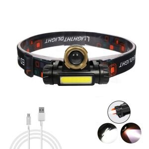 KAFA FENERİ LAMBASI+COB LED ŞARJLI 3W GOLD ORION OR-101
