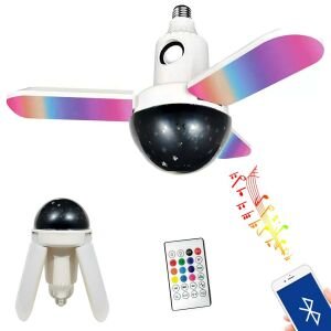 LED AMPÜL MÜZİK LAMBASI RGB ANİMASYONLU 220V E27 BLUETOOTH GOLD ORION KK-302