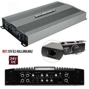 OTO ANFİ 5500W 5 KANAL 24V BASS KONTROL SOUNDMAX SX-5024.5