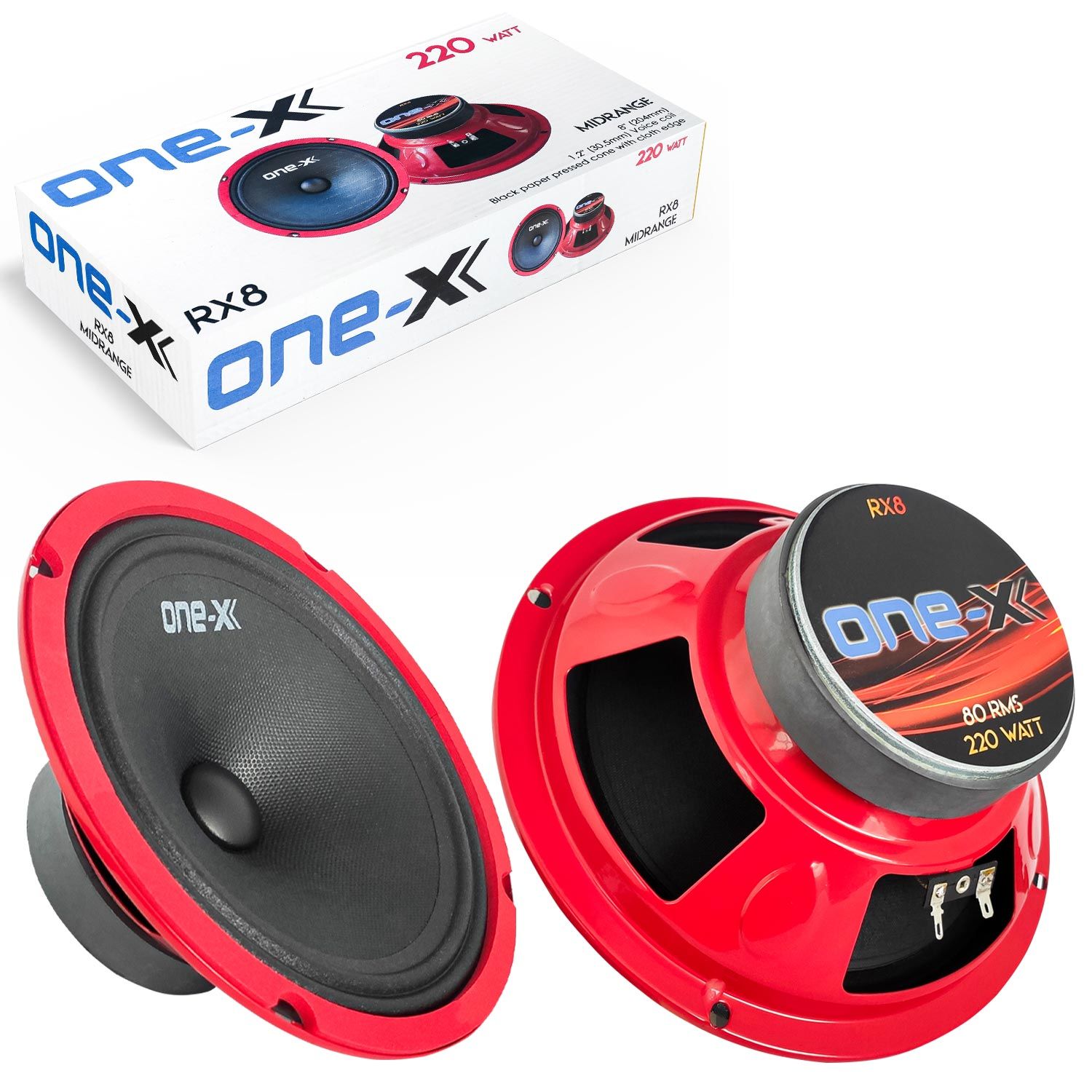 ONE-X RX-8 Oto Midrange 20cm 220 Watt 2 Adet