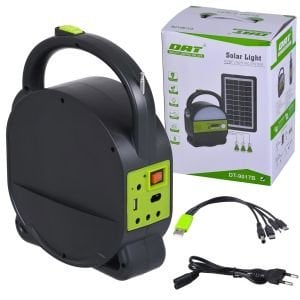 SOLAR KAMP LAMBASI ACİL DURUM IŞIĞI ŞARJLI BT/USB/SD/FM DAT DT-9017B
