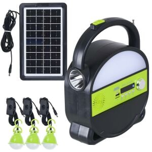 SOLAR KAMP LAMBASI ACİL DURUM IŞIĞI ŞARJLI BT/USB/SD/FM DAT DT-9017B