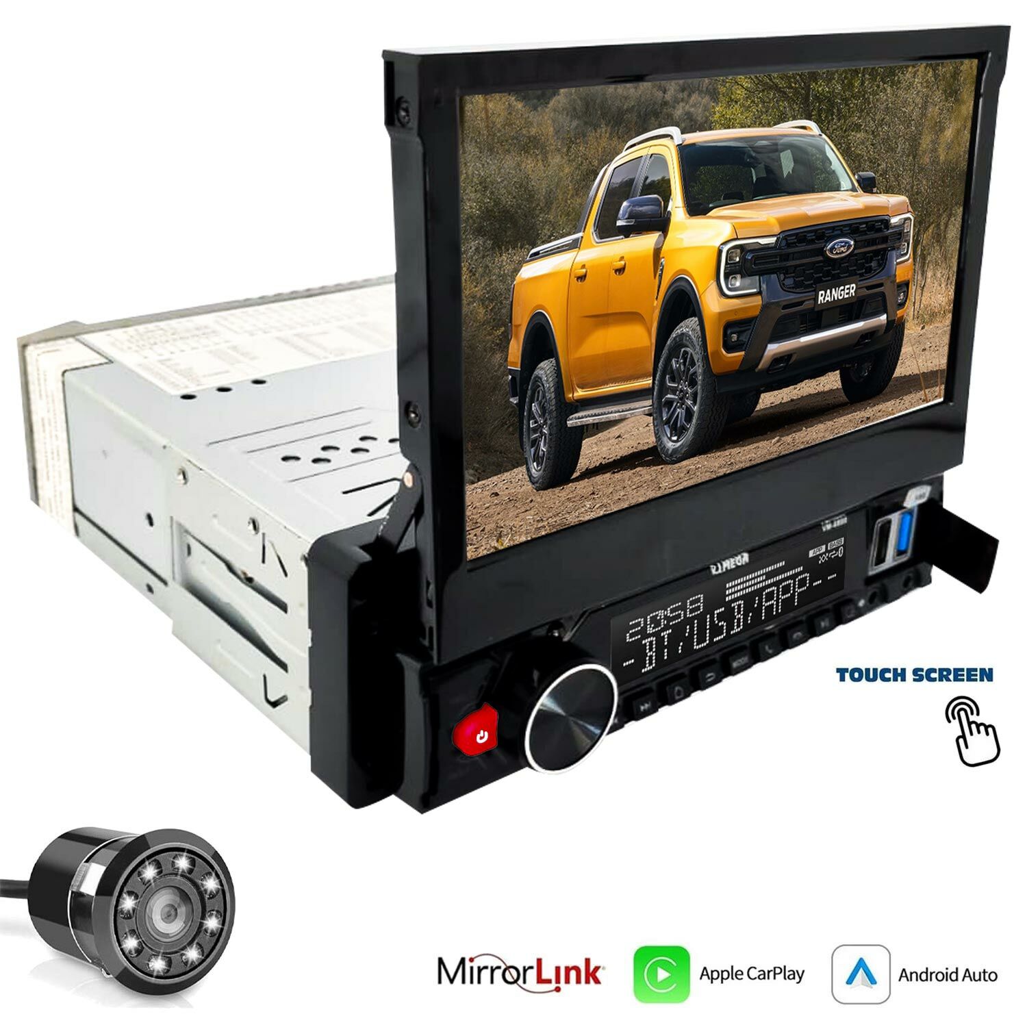 MEGA VM-6800 İndash Teyp 7 İnç 4X65 Watt Bluetooth Mirrorlink Carplay