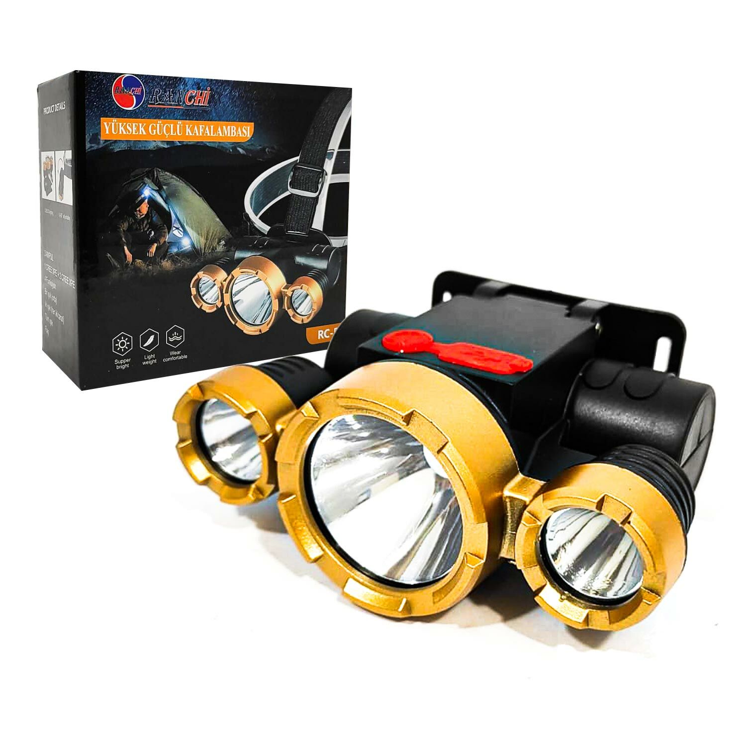 KAFA FENERİ LAMBASI ŞARJLI 10W RANCHI RC-53