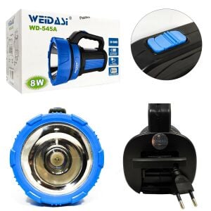 EL FENERİ PROJEKTÖR+IŞILDAK ŞARJLI T6 LED 30SMD 8W WEIDASI WD-545A