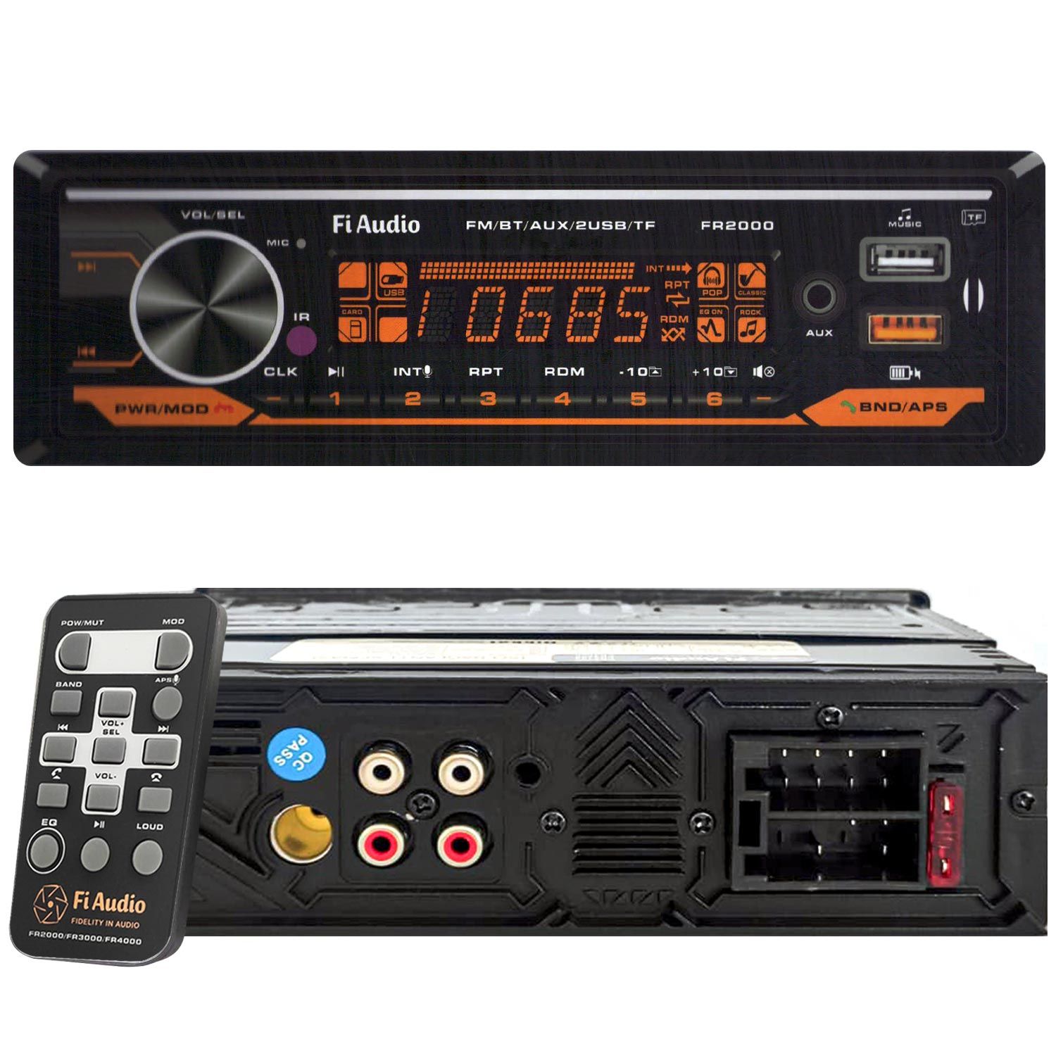 Fİ AUDIO FR-2000 Oto Teyp 4X50 Watt Bluetooth CarLive 2xUsb Sd Fm Aux