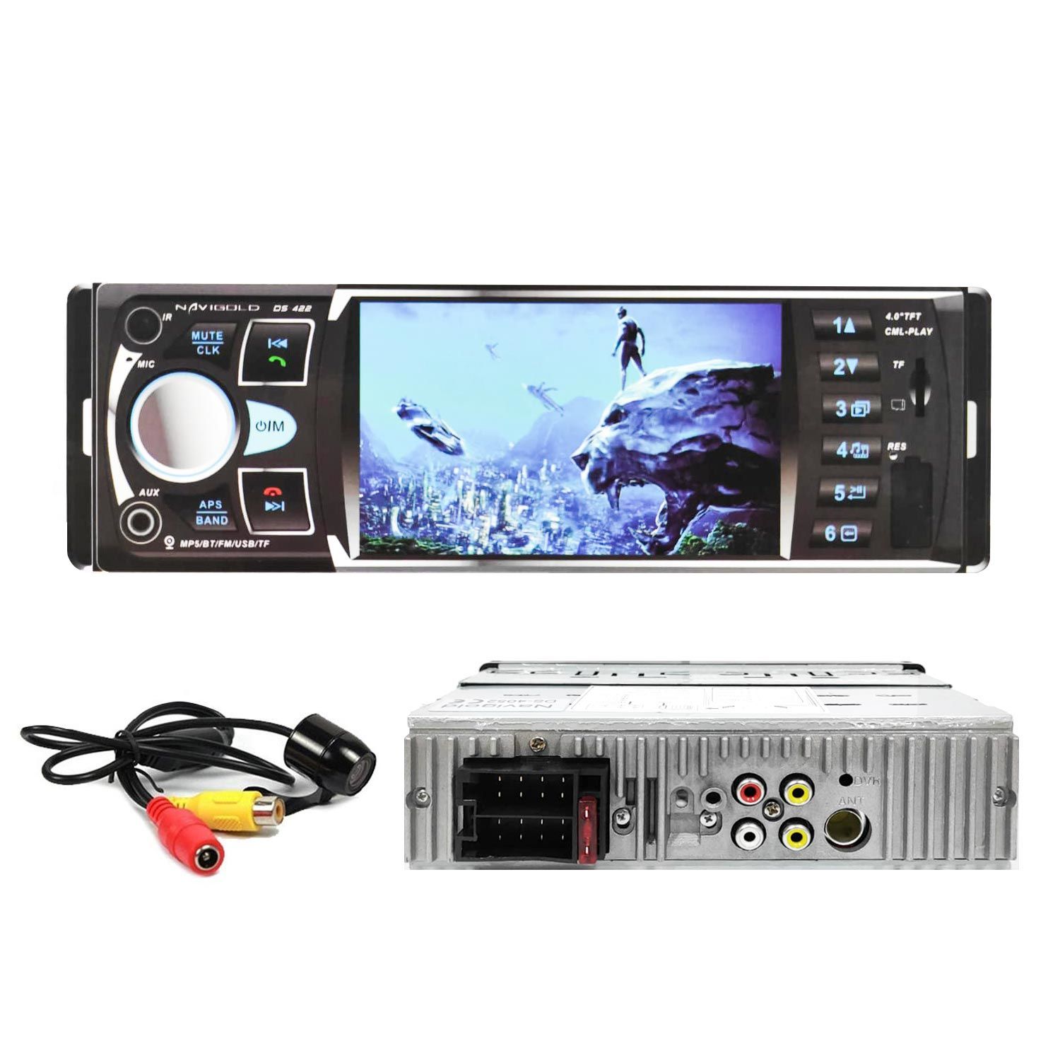 OTO TEYP 4X45W 4 EKRANLI BT/USB/SD/FM/AUX/MP5 KAMERALI NAVIGOLD DS-422