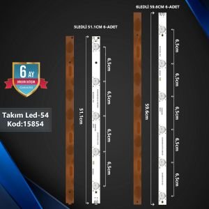ÇIKMA TAKIM LED-54 (6X6PCB) 55 SUNNY 55D3000/D2000 LB55061 KHP200681A KHP200682A