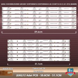 ÇIKMA TAKIM LED-54 (6X6PCB) 55 SUNNY 55D3000/D2000 LB55061 KHP200681A KHP200682A