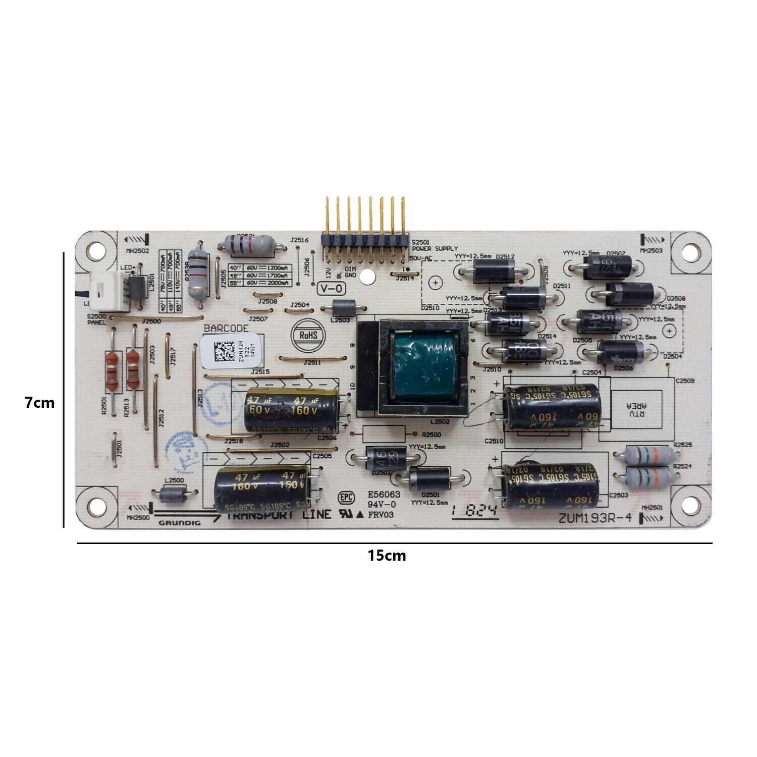 LED DRİVER BOARD SÜRÜCÜ ZUM193R-4 ZUN120 822 04921GRUNDİG 49VLX 7730 SP LSC490FN02