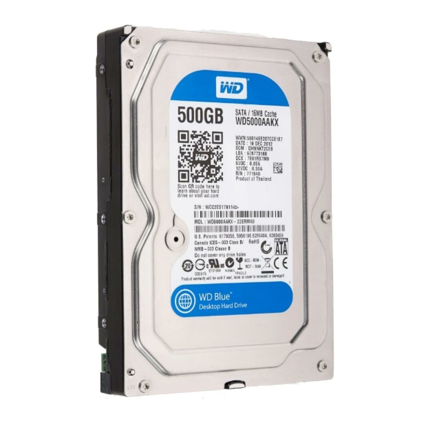 HARDDİSK 500GB 7200RPM SATA3 16MB WESTERN DIGITAL BLUE