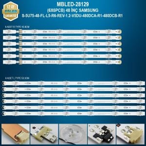 MBLED (6X6PCB) 48 İnç Samsung S-5U75-48-FL-L5-R6-Rev-1.2-V5DU-480DCA-R1-480DCB-R1