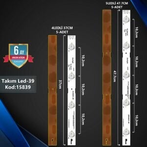 ÇIKMA TAKIM LED-39 (5X242 5X243) 43 GRUNDIG ARÇELİK BEKO EVERLIGHT IC-B-HWCR43D641L ZNK60601-AB