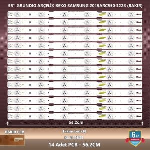 ÇIKMA TAKIM LED-38 (14XPCB) 55 GRUNDIG ARÇELİK BEKO SAMSUNG 2015ARC550 3228