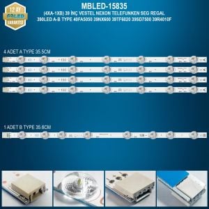 TAKIM LED-35 (1X129-4X130) 39.5 VESTEL A-B TYPE VES39.5UNDC 94V-0 CEM-3-N 048S3B REV03 049S3B REV03