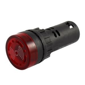 LED SİNYAL LAMBASI KIRMIZI 220V 22MM SESLİ LED FLAŞÖR İKAZLI JAMESON AD116-22DS/MFS