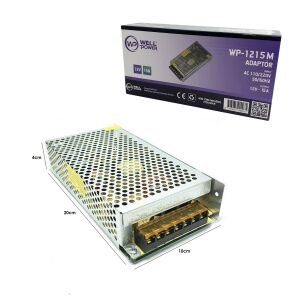 ADAPTÖR 12V 15A METAL KASA WELLPOWER WP-1215M