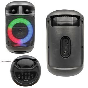 MÜZİK KUTUSU ŞARJLI BT/USB/SD/AUX/MIC/FM LEDLİ AM-402