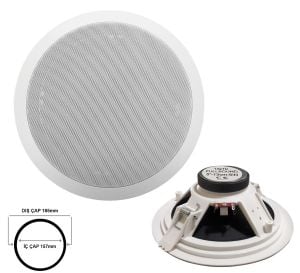 ALÇIPAN TAVAN HOPARLÖR 13CM 10W BEYAZ K-1421D