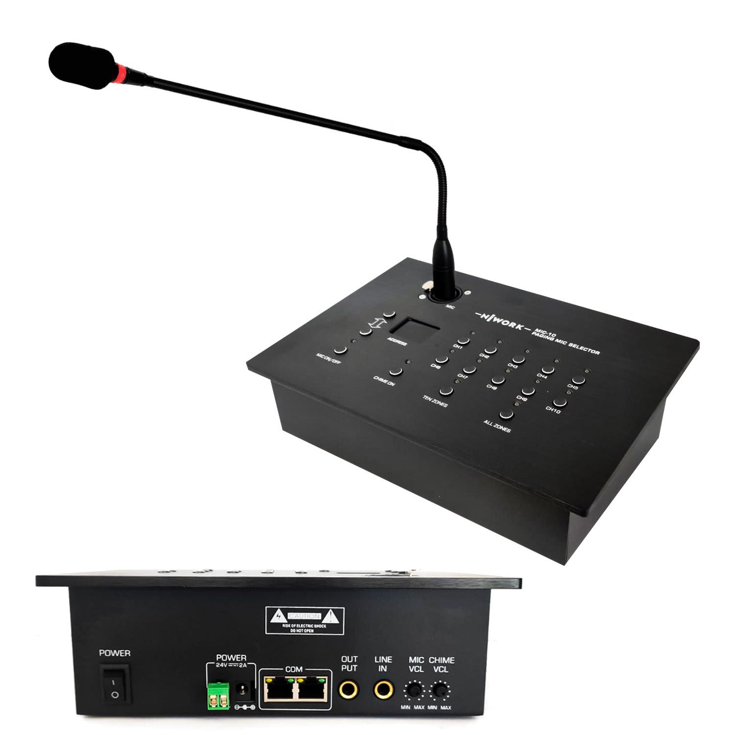 NIWORK MIC-10 Acil Anons Çağrı Kontrol Ünitesi 10 Bölge