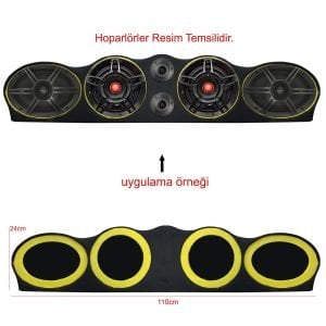 TOFAŞ DÖRTLÜ 2X20CM 2XOVAL 2X10CM TWEETER YUVALI HALKALI UNIVERSAL