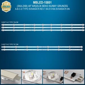 MBLED (3XA-2XB) 40 İnç Arçelik Beko Sunny Grundig Rev.1 94-01316A Svs400A79 Sn040Dld12At022-Tmf