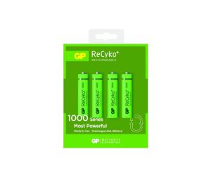 ŞARJLI PİL AAA İNCE KALEM 1000MAH (4 ADET) GP RECYKO R03