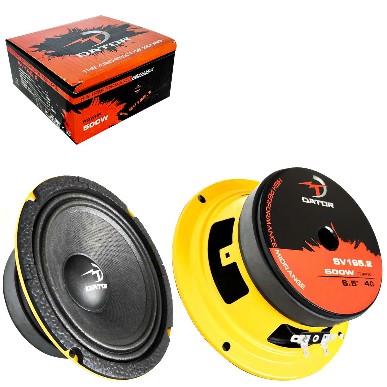 DATOR SV165.2 Oto Midrange 16cm 500 Watt 2 Adet