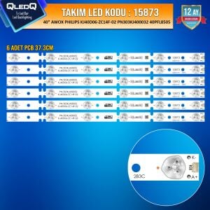 TAKIM LED-73 (6XPCB) 40 AWOX PHILIPS KJ40D06-ZC14F-02 PN303KJ400032 40PFL8505