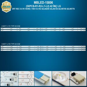 TAKIM LED-6 (2X222-3X223-3X224-2X225) 42 LG ROW2.1 REV10.6 L1 L2 R1 R2 TYPE 42LA620S 42LA613S 42LN575S 42LN577S
