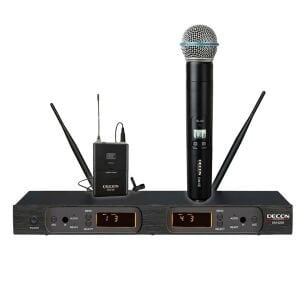 UHF KABLOSUZ MİKROFON 1 EL 1 YAKA DECON DM-520T