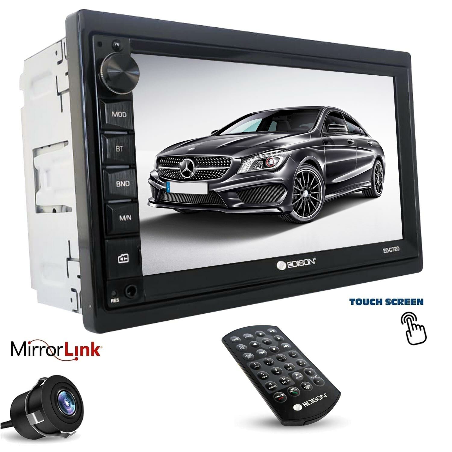 EDİSON ED-C720 Double Teyp 7 İnç 4x50 Watt Mirrorlink