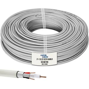 KAMERA KABLOSU 2+1 CCTV 0.22 50MT CABLECABLE