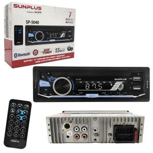 OTO TEYP 4X55W BT/2XUSB/SD/FM/AUX 7 RENKLİ SUNPLUS SP-5040