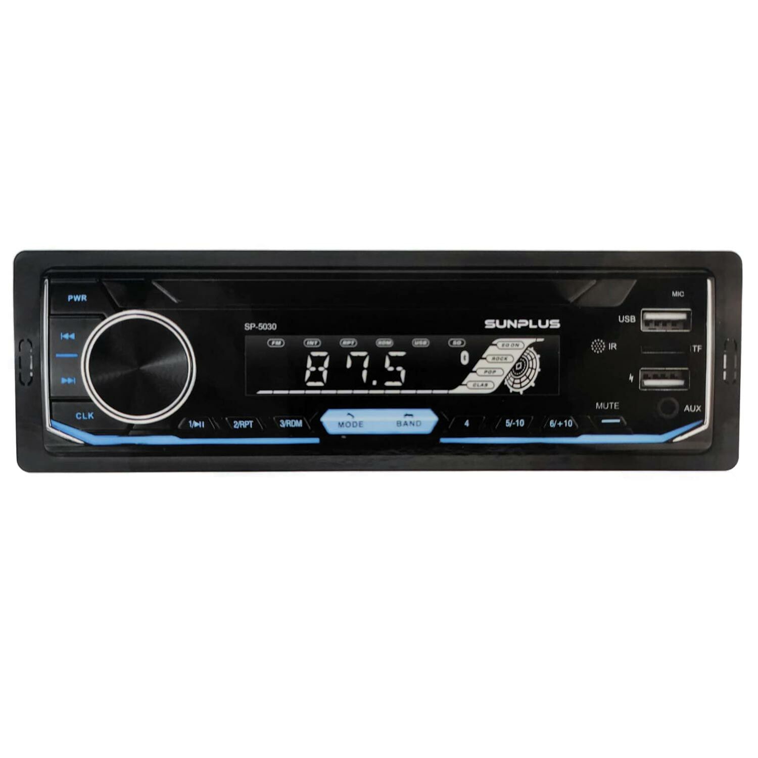 OTO TEYP 4X55W BT/2XUSB/SD/FM/AUX 7 RENKLİ SUNPLUS SP-5030