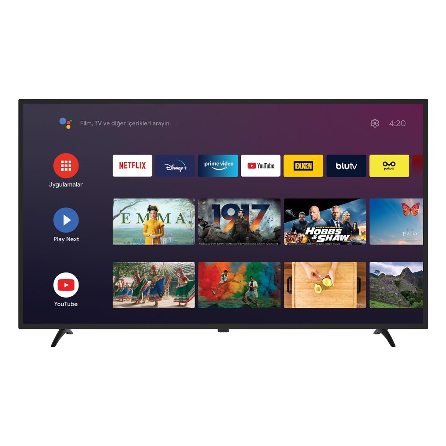 TELEVİZYON LED TV 43 (109CM) GOOGLE ANDROID TV FULL HD UYDULU NEXT YE-43020GG4