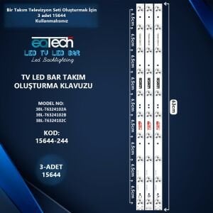 KOD-244 32 SANYO NORDMENDE SKYTECH A-B-C TYPE 3BL T6324102A T6324102B T6324102C 3LÜ TAKIM 63CM 10LED