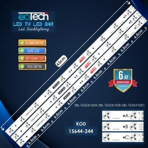 KOD-244 32 SANYO NORDMENDE SKYTECH A-B-C TYPE 3BL T6324102A T6324102B T6324102C 3LÜ TAKIM 63CM 10LED