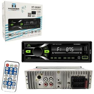OTO TEYP 4X50W ŞARJLI 2XUSB BT/SD/FM/AUX MOBİL APLİKASYON HAMMER HT-202BT