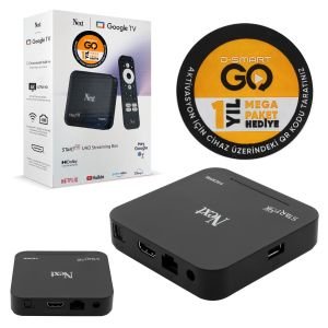 NEXT START 4K Android Tv Box 2+16GB D-Smart Go 1 Yıl Mega Paket Hediye