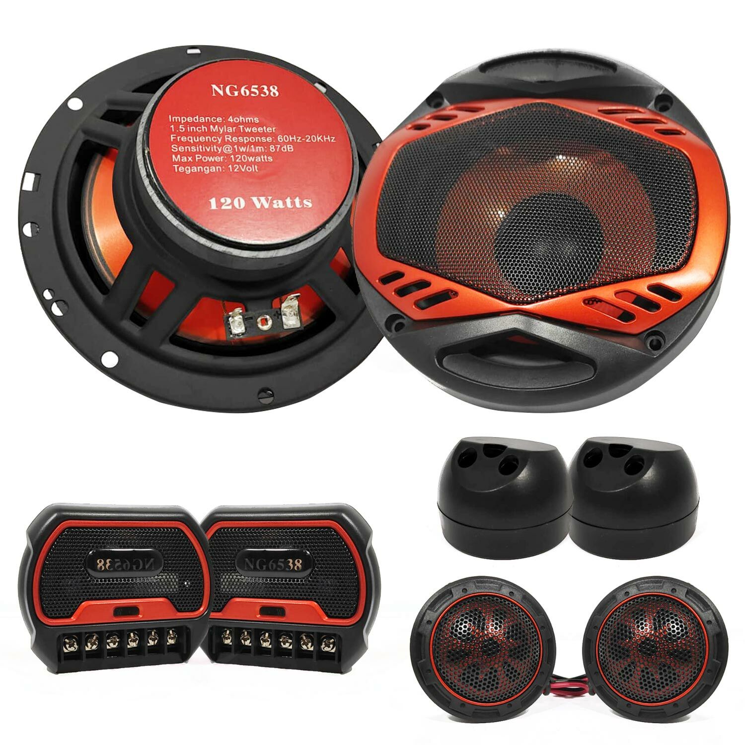 OTO MIDRANGE COMPONENT 16CM 120W KAPAKLI 2 ADET NAVİGOLD NG-6538