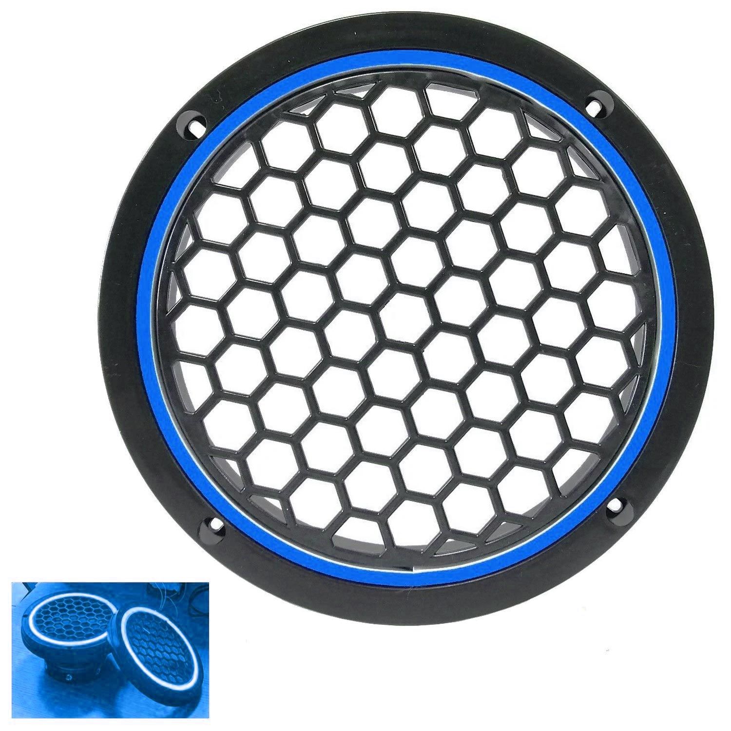 AZN Midrange Kapağı Neon Ledli 16cm Mavi 2 Adet