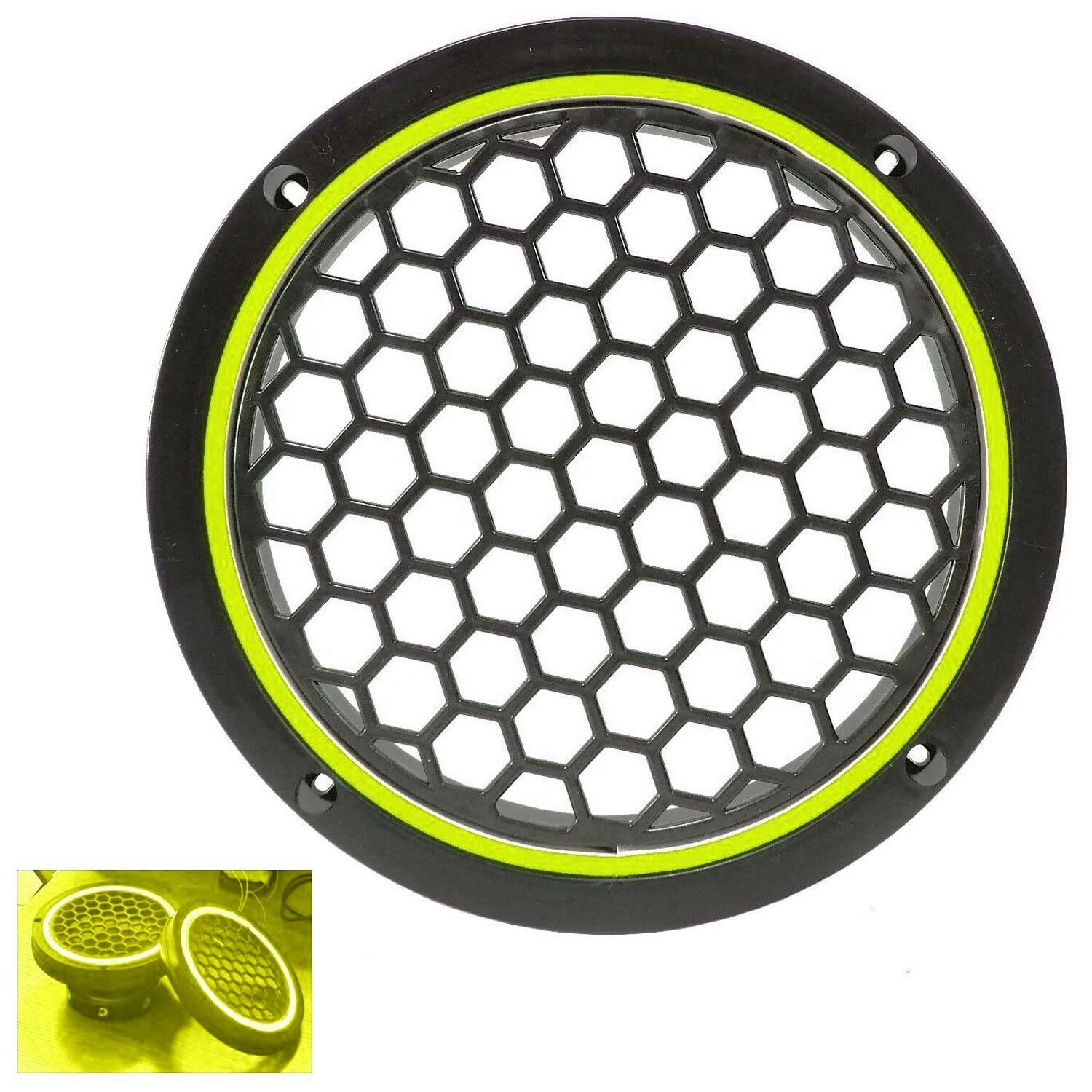 AZN Midrange Kapağı Neon Ledli 16cm Fosfor Yeşil 2 Adet